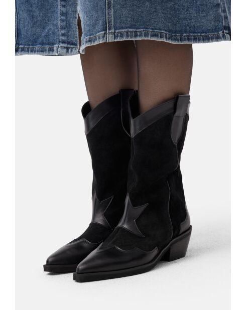 Bottes en cuir/daim Sky Full Of Stars noires