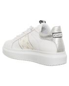 Milo wit/zilveren leren sneakers