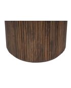 Tapa redonda Manguier Kfir III de mármol marrón - 90x90x45 cm