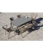 MEET Gartenset für 6 Personen Anthrazitgrau