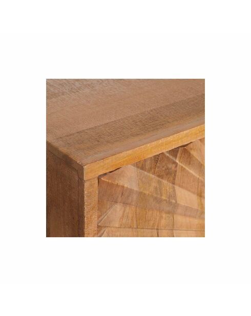 Geschnitztes Sideboard mit 4 Türen Mango Solaris II beige - 200x50x85 cm