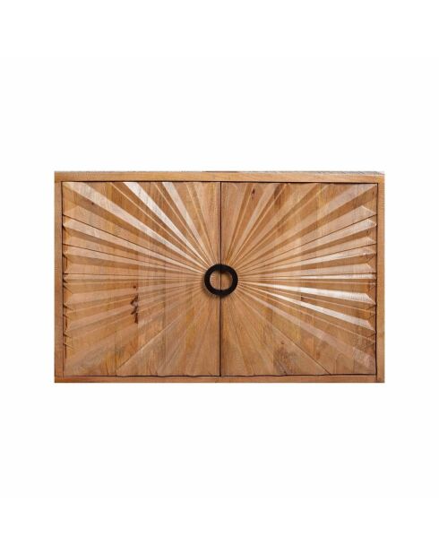 Geschnitztes Sideboard mit 4 Türen Mango Solaris II beige - 200x50x85 cm