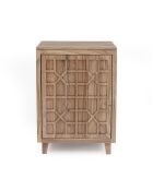 Nachttisch mit 1 linken Tür Acacia Punjab-II gelb/gold - 45x40x62 cm