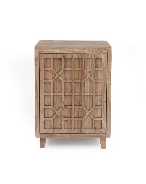 Nachttisch mit 1 linken Tür Acacia Punjab-II gelb/gold - 45x40x62 cm