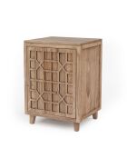 Nachttisch mit 1 linken Tür Acacia Punjab-II gelb/gold - 45x40x62 cm