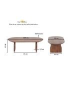 Table basse Ariel II beige - 110x56x35 cm