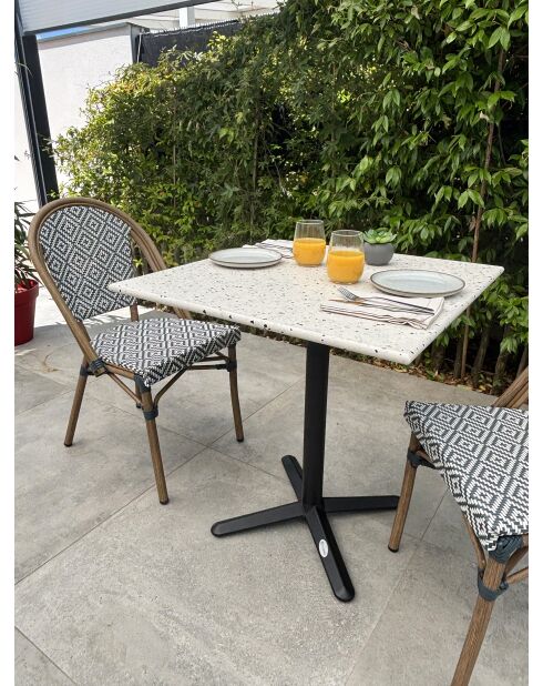 BISTRO Gartenset für 2 Personen, schwarz-weiß