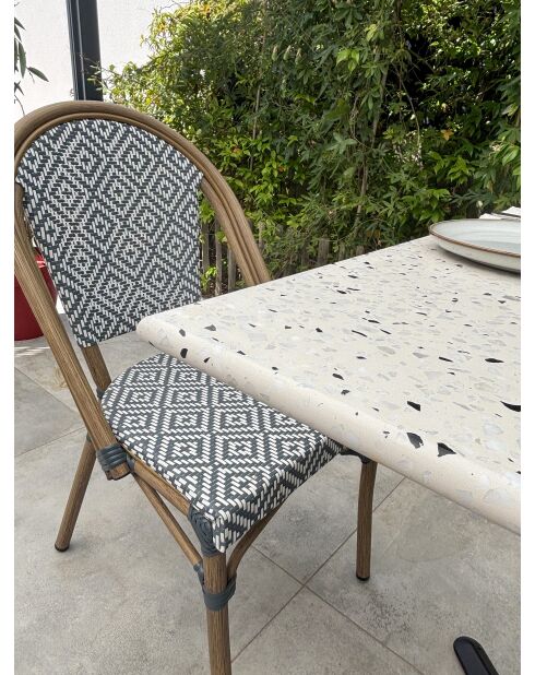 BISTRO Gartenset für 2 Personen, schwarz-weiß