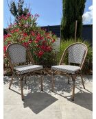 BISTRO Gartenset für 2 Personen, schwarz-weiß