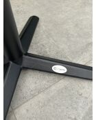 BISTRO runder Gartentisch mit schwarz-weißem Marmoreffekt - D 60xH 74 cm