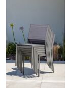 Set da giardino PELOSA per 8 persone grigio antracite