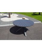 Set da giardino PELOSA per 8 persone grigio antracite