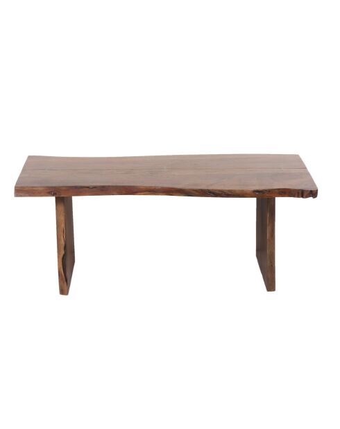 Acacia Sansur bruine salontafel met natuurlijke rand - 117x61x46 cm