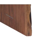 Brauner Couchtisch aus Akazienholz mit natürlicher Kante - 117x61x46 cm