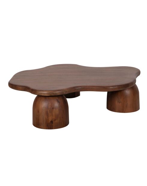 Kaith brauner Couchtisch - 116x110x30 cm