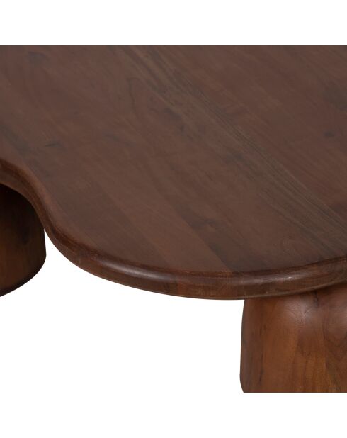 Kaith brauner Couchtisch - 116x110x30 cm