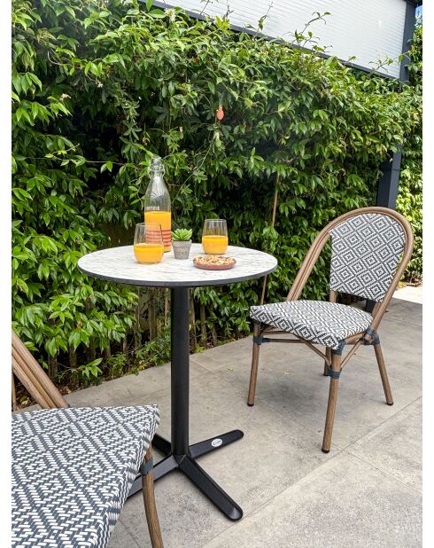 BISTRO Gartenset für 2 Personen, schwarz-weiß