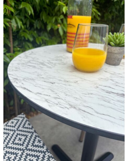 BISTRO Gartenset für 2 Personen, schwarz-weiß