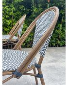 BISTRO Gartenset für 2 Personen, schwarz-weiß