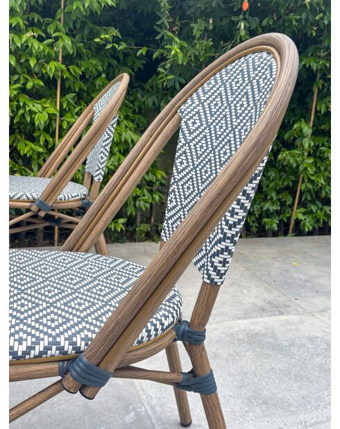 BISTRO Gartenset für 2 Personen, schwarz-weiß