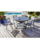 Set da giardino per 6 persone PELOSA grigio antracite