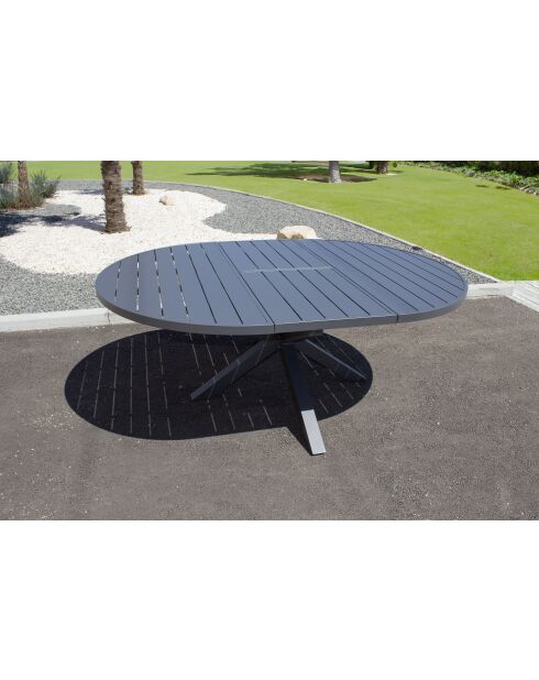Ensemble de jardin PELOSA 6 personnes gris anthracite