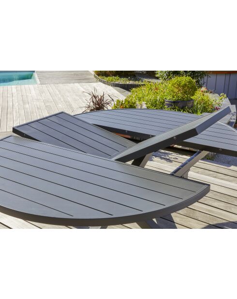 Ensemble de jardin PELOSA 6 personnes gris anthracite
