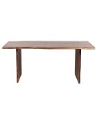 Akazien-Sansur-Esstisch mit Naturkante, 178 x 91 x 76 cm, braun