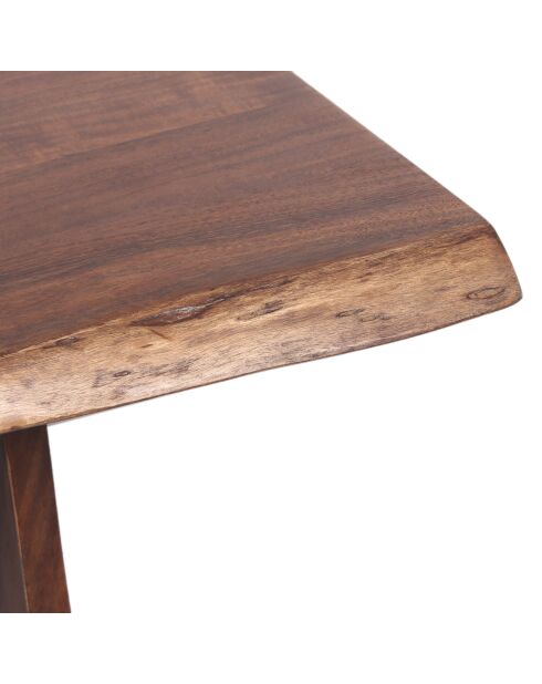 Akazien-Sansur-Esstisch mit Naturkante, 178 x 91 x 76 cm, braun
