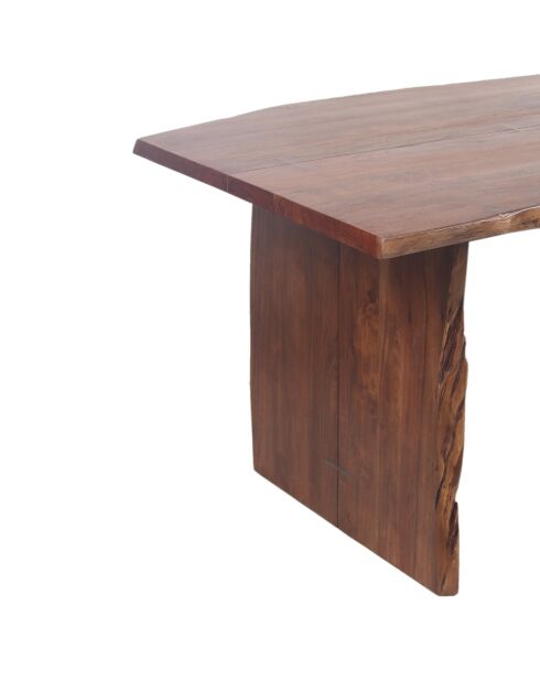 Akazien-Sansur-Esstisch mit Naturkante, 178 x 91 x 76 cm, braun