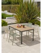 BOSTON Gartenset für 4 Personen beige/grün