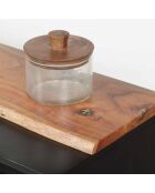 Anrichte Acacia Black II 3-türig schwarz - 160x42x72 cm