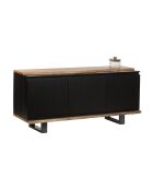 Anrichte Acacia Black II 3-türig schwarz - 160x42x72 cm