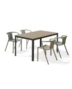 BOSTON Gartenset für 4 Personen, braun/grün