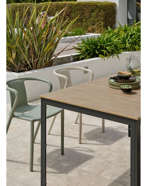 BOSTON Gartenset für 4 Personen, braun/grün