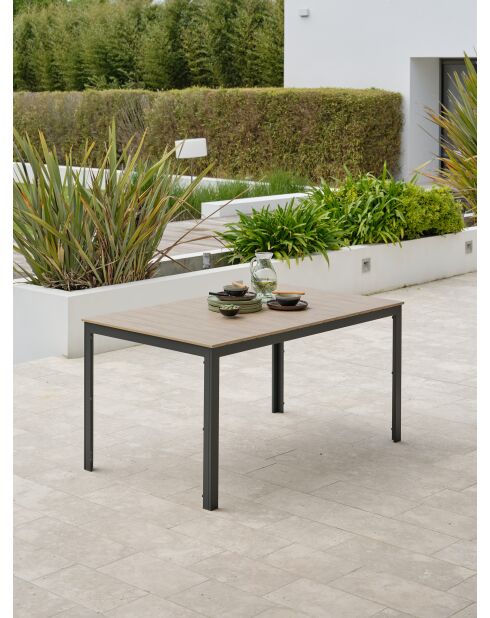 BOSTON Gartenset für 4 Personen, braun/grün