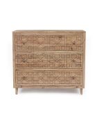 Acacia Punjab-II Kommode mit 3 Schubladen, gelb/gold, 103 x 45 x 92 cm