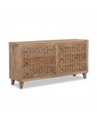 Acacia Punjab-II beige dressoir met 6 laden - 160x45x80 cm