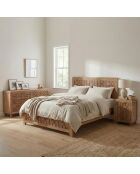 Acacia Punjab-II beige dressoir met 6 laden - 160x45x80 cm