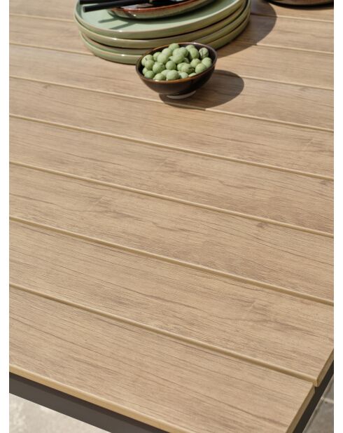 BOSTON Gartenset für 4 Personen in Anthrazitgrau und Braun