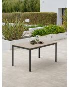 BOSTON Gartenset für 4 Personen in Anthrazitgrau und Braun