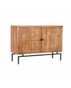 Geschnitztes Sideboard mit 2 Türen Manguier Sculture II beige - 112x40x80 cm