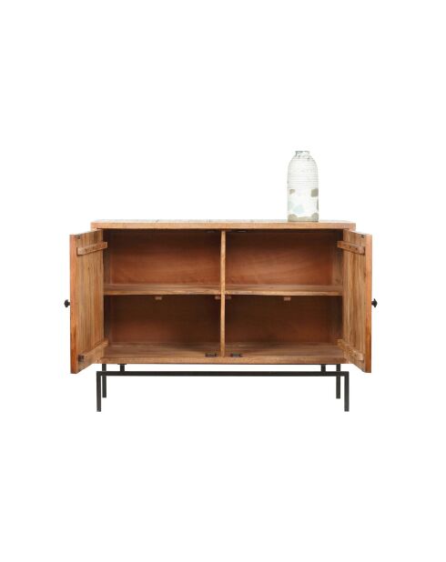 Gesneden dressoir met 2 deuren Manguier Sculture II beige - 112x40x80 cm