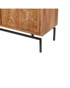 Geschnitztes Sideboard mit 2 Türen Manguier Sculture II beige - 112x40x80 cm