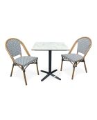 BISTRO Gartenset für 2 Personen, schwarz-weiß