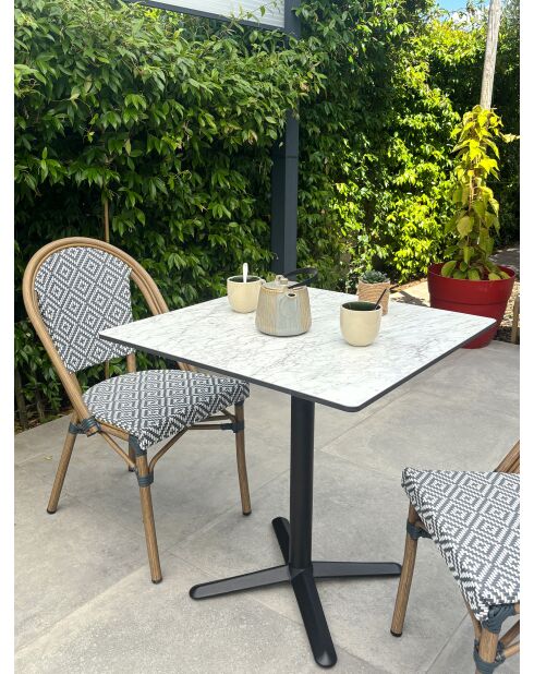 BISTRO Gartenset für 2 Personen, schwarz-weiß