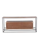 Opengewerkt dressoir 3 deuren 2 laden Mango Stockholm bruin - 180x40x80 cm