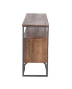 Opengewerkt dressoir 3 deuren 2 laden Mango Stockholm bruin - 180x40x80 cm