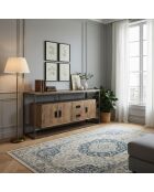 Opengewerkt dressoir 3 deuren 2 laden Mango Stockholm bruin - 180x40x80 cm