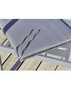 PELOSA Stapelbarer Gartensessel aus anthrazitgrauem Aluminium - 103x62x100cm